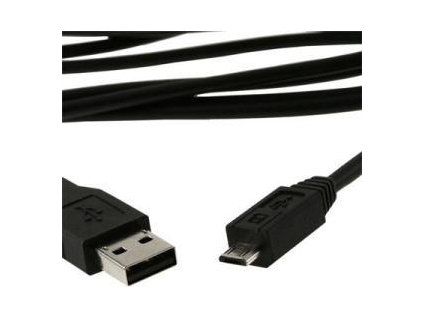 USB Kabel A Male/Micro B Male 2.0 Black HQ 1,8m