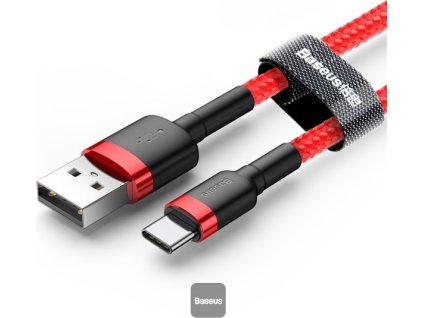 Baseus datový kabel Cafule USB-C 2m 2A červený
