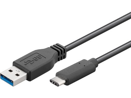 PremiumCord USB-C/male - USB 3.0 A/Male, černý, 0,5m