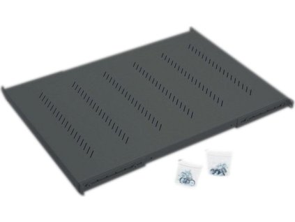 Triton Polička s perforací 1U/850mm, max.nosnost 150kg, čer.