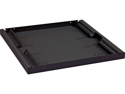 Triton 19" polička perforovaná 1U/350mm, max. nosnost 50kg, integrované podpěry, černá