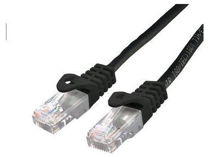 Kabel C-TECH patchcord Cat6, UTP, černý, 5m