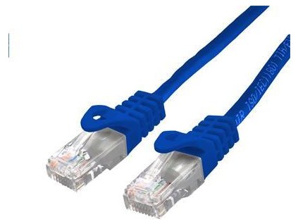 Kabel C-TECH patchcord Cat6, UTP, modrý, 3m
