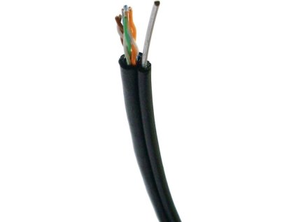 DATACOM UTP drát Cat5e 100m samonosný OUTDOOR blk