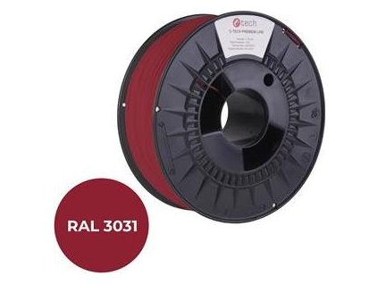 Tisková struna (filament) C-TECH PREMIUM LINE, PETG, orientální červená, RAL3031, 1,75mm, 1kg