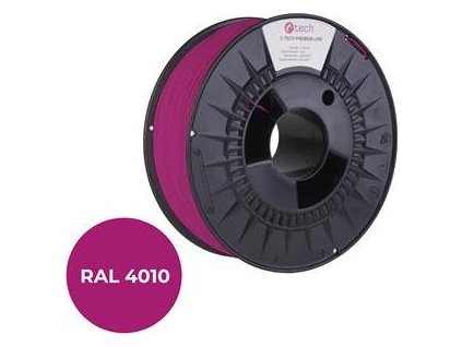 Tisková struna (filament) C-TECH PREMIUM LINE, PLA, telekomunikační fialová, RAL4010, 1,75mm, 1kg