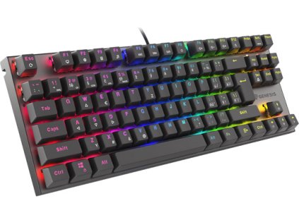 Genesis herní mechanická klávesnice THOR 303/TKL/RGB/Outemu Red/Drátová USB/CZ-SK layout/Černá