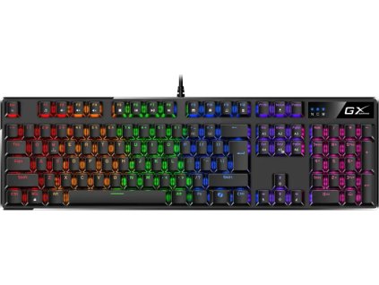 GENIUS GX GAMING Scorpion K12/ drátová/ mechanická/ Brown Switches/ RGB podsvícení/ Copilot/ USB/ černá/ CZ+SK layout