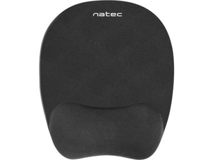 Podložka pod myš ergonomická Natec CHIPMUNK, paměťová pěna, černá, 230x200 mm