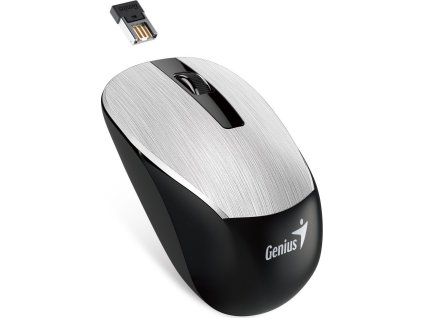 GENIUS NX-7015/Kancelářská/Optická/1 600 DPI/Bezdrátová USB/Stříbrná