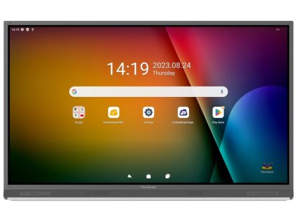 ViewSonic Flat Touch Display IFP7552-2F EDLA/75"/UHD/450nits, 4000:1,8G RAM/64GB/HDMI/VGA/USB-C /RJ45 x2, RS232 x1,Black