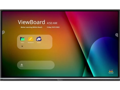 ViewSonic Flat Touch Display IFP7550-5F/ 75"/ UHD/ 64GB/8GB /500cd / Android / OPS/ HDMI/ USB-C/Subwoofer Speaker/ Black