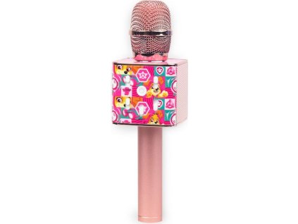 Bluetooth mikrofon Tlapková patrola růžový
