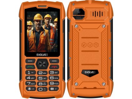 EVOLVEO StrongPhone H1, vodotěsný odolný Dual SIM telefon, oranžová