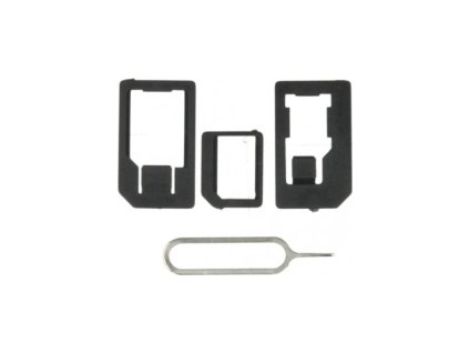 ALIGATOR Adaptér pro nano a microSIM karty + jehla