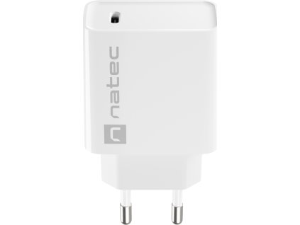 Universální nabíječka Natec RIBERA 20W 1X USB-C, bílá