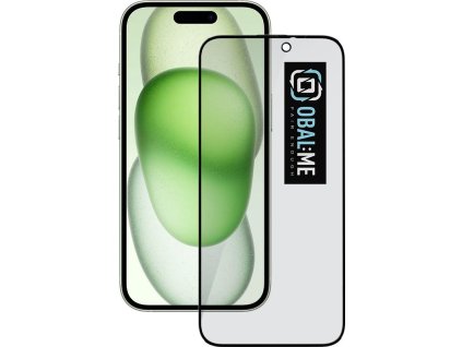 OBAL:ME Privacy 5D Tvrzené Sklo pro Apple iPhone 15 Black
