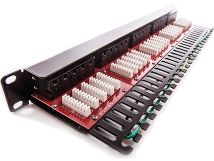 Keline patch panel Cat 3, kompaktný, 50xRJ45/u