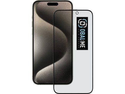 OBAL:ME Privacy 5D Tvrzené Sklo pro Apple iPhone 15 Pro Max Black