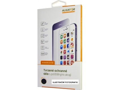 Aligator ochranné sklo PRINT Samsung A40, černá