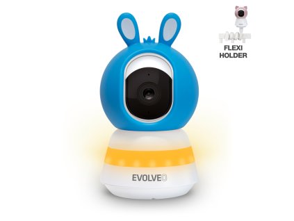 EVOLVEO Baby Monitor LUX- Chytrá 360° videochůvička s nočním viděním, detekcí pláče a pohybu, modrá
