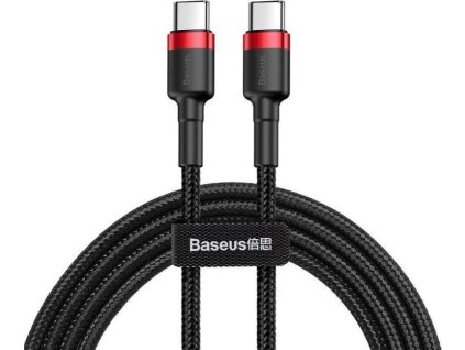 Baseus datový kabel Cafule USB-C PD2.0 1m 60W (20V 3A) černo-červený