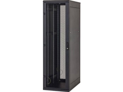 Stoj.rack 42U 600x800 černý, zadní kryt síto 80%