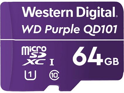 WD PURPLE 64GB MicroSDXC QD101 / WDD064G1P0C / CL10 / U1 /