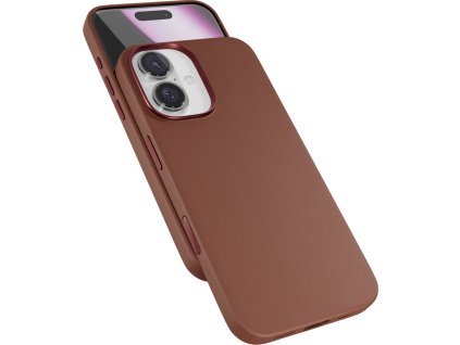 Epico Mag+ kožený kryt iPhone 16 - hnědá