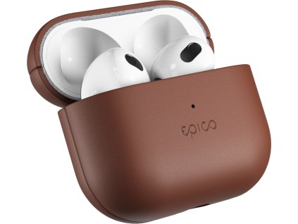 Epico Leather Case Airpods 3 - hnědá