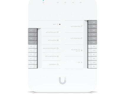 Ubiquiti UniFi Access Gate Hub - Rozbočovač, 4x PoE Out, 2x výstup Dry, 1x výstup 12V, 1x AUX, 5x vstup, 1x PoE++ In