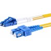 Conexpro optický patch cord, LCupc/SCupc, Duplex, Singlemode 9/125, 3m