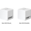 TP-Link Mercusys Halo H60X(3-pack) WiFi systém, WiFi 6, AX1500, 3x GLAN2,4/5 GHz