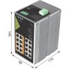 Conexpro GNT-IG1218F8-AC, Průmyslový PoE switch na DIN lištu, 16x LAN, 8x PoE, 2x SFP