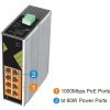 Conexpro GNT-IG1008GP-DC, Průmyslový PoE switch na DIN lištu, 8x LAN, 8x PoE