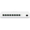 Ubiquiti UISP Switch - 8x GbE, 1x SFP, fanless, 8x PoE Out 27V (PoE budget 110 W)