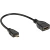 PremiumCord Flexi adaptér HDMI Typ A samice - micro HDMI Typ D samec pro ohebné zapojení