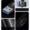 Baseus ZJJQ000103 Ingenuity Mini OTG Adaptér z USB-C na USB-A Blue