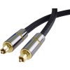 PremiumCord Optický audio kabel Toslink, OD:7mm, Gold-metal design + Nylon 2m