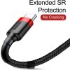 Baseus datový kabel Cafule USB-C 2m 2A červeno-černý