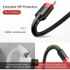 Baseus datový kabel Cafule USB-C 2m 2A červeno-černý