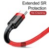 Baseus datový kabel Cafule USB-C 2m 2A červený