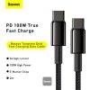 Baseus datový kabel Tungsten Gold USB-C/USB-C 2m 100W černý