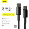 Baseus rychlonabíjecí datový kabel Tungsten Gold 100W 1m USB-C na USB-C černý