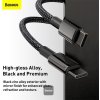 Baseus rychlonabíjecí datový kabel Tungsten Gold 100W 1m USB-C na USB-C černý