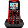 EVOLVEO EasyPhone, mobilní telefon pro seniory s nabíjecím stojánkem, červená