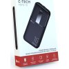 Powerbanka C-tech 10000mAh, Li-Pol, 22,5W, USB-C/USB-A/micro USB