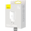 Baseus nabíječka do sítě Compact 3xUSB 17W bílá