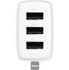 Baseus nabíječka do sítě Compact 3xUSB 17W bílá