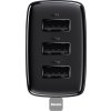 Baseus nabíječka do sítě Compact 3xUSB 17W černá